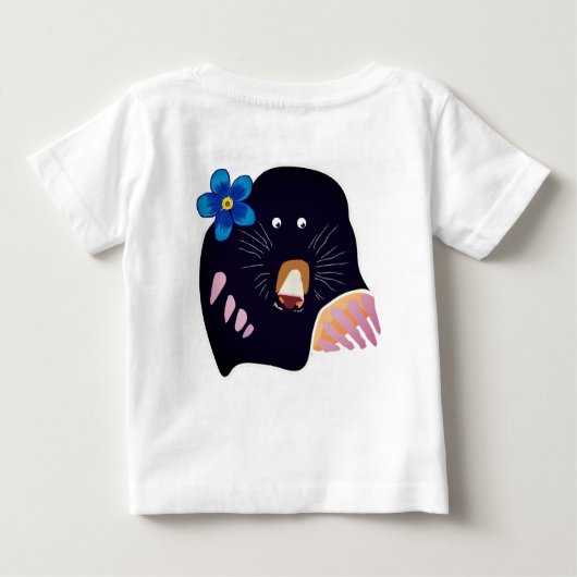 Mole Drawing Baby Bodysuit (Achterkant)