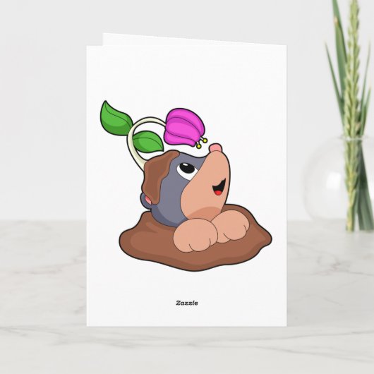 Mole Earth Flower Kaart (Achterkant)