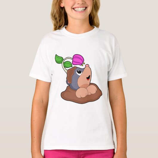 Mole Earth Flower T-shirt (Voorkant)