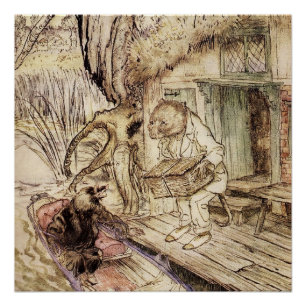 Mole en Ratty op een boottocht door Arthur Rackham Perfect Poster