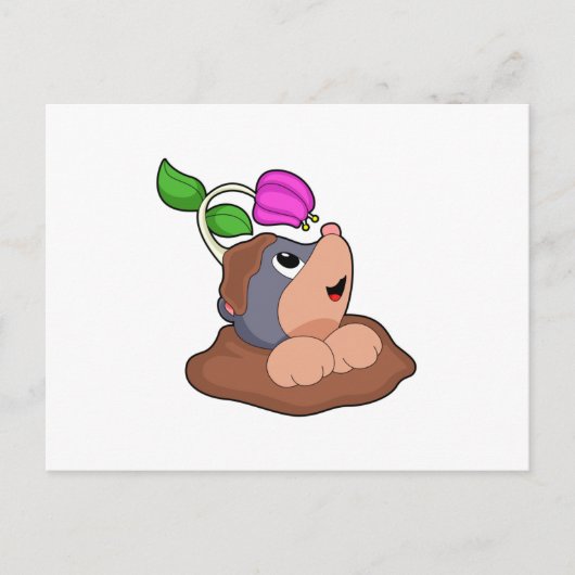 Mole Erdbloom Briefkaart (Voorkant)