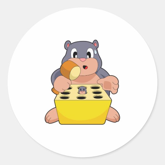 Mole Game Ronde Sticker (Voorkant)