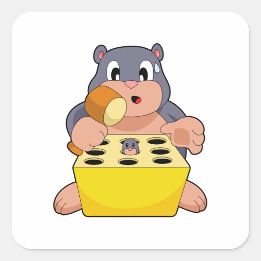 Mole Game Vierkante Sticker (Voorkant)