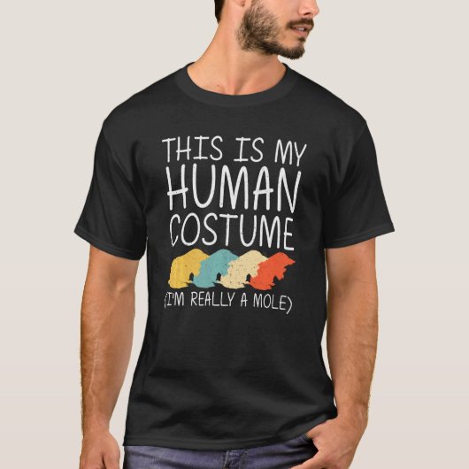 Mole Halloween Human Costume Insectivore Shrew Eas T-shirt (Voorkant)