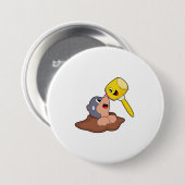 Mole Hammer Ronde Button 7,6 Cm (Voorkant /achterkant)