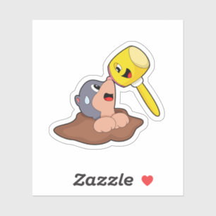 Mole Hammer Sticker