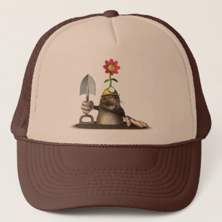 Mole in een gat trucker pet