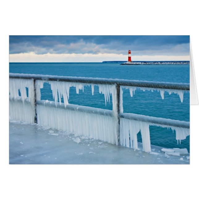 Mole in Warnemuende (Duitsland) in de winter (Voorkant Horizontaal)