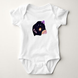 Mole Jersey Bodysuit, White Romper