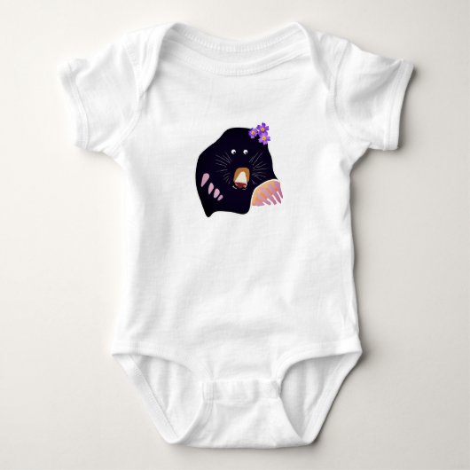 Mole Jersey Bodysuit, White Romper (Voorkant)