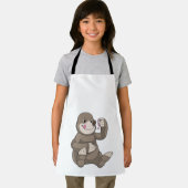 Mole met aardworm schort (Insitu)