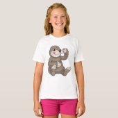 Mole met aardworm t-shirt (Voorkant volledig)