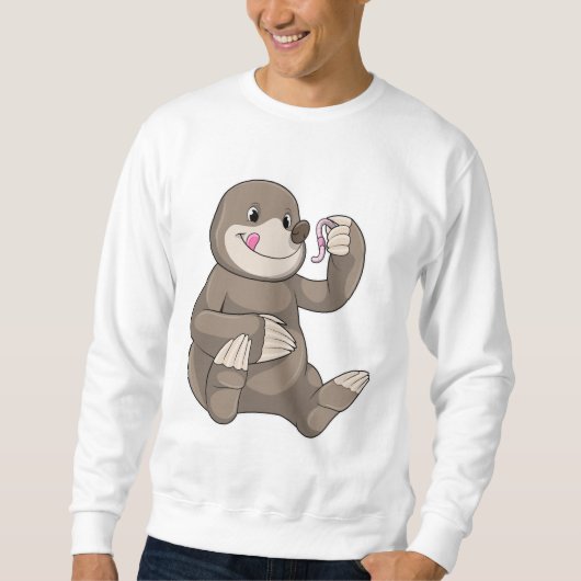 Mole met aardworm trui (Voorkant)