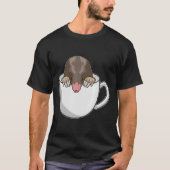 Mole met beker koffie t-shirt (Voorkant)