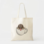 Mole met beker koffie tote bag (Voorkant)