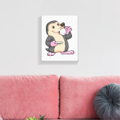 Mole met Cup Koffie & saucer Canvas Afdruk (Insitu (Woonkamer))