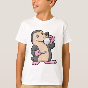 Mole met Cup Koffie & saucer T-shirt