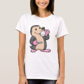 Mole met Cup Koffie & saucer T-shirt (Voorkant)