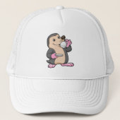 Mole met Cup Koffie & saucer Trucker Pet (Voorkant)