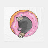 Mole met Donut Fleece Deken (Voorkant (Horizontaal))