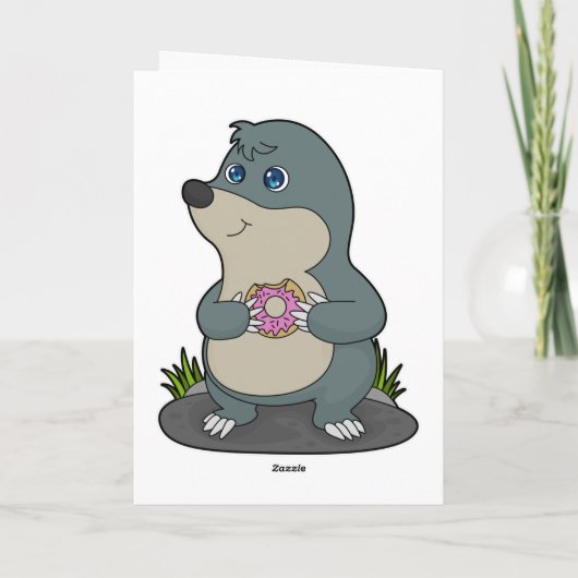Mole met Donut Kaart (Achterkant)