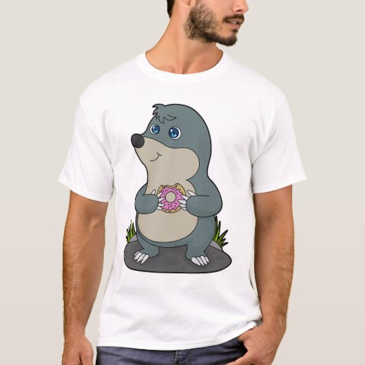 Mole met Donut T-shirt (Voorkant)