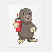 Mole met Drink mok Fleece Deken (Voorkant)