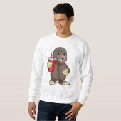 Mole met Drink mok Trui (Voorkant volledig)