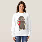 Mole met Drink mok Trui (Voorkant volledig)