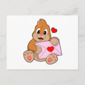 Mole met hartenvelop briefkaart (Voorkant)