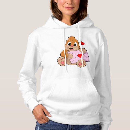 Mole met hartenvelop hoodie (Voorkant)