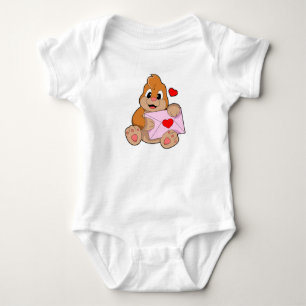 Mole met hartenvelop romper