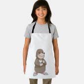 Mole met koffiebeker schort (Insitu)