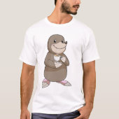 Mole met koffiebeker t-shirt (Voorkant)