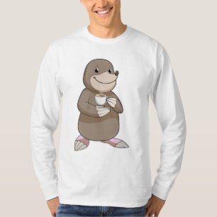 Mole met koffiebeker t-shirt