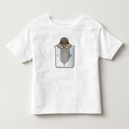 Mole met maatbekertje kinder shirts (Voorkant)