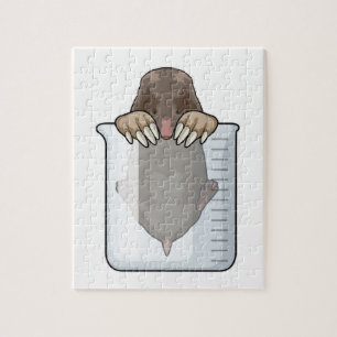 Mole met maatbekertje legpuzzel