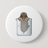 Mole met maatbekertje ronde button 7,6 cm (Voorkant)