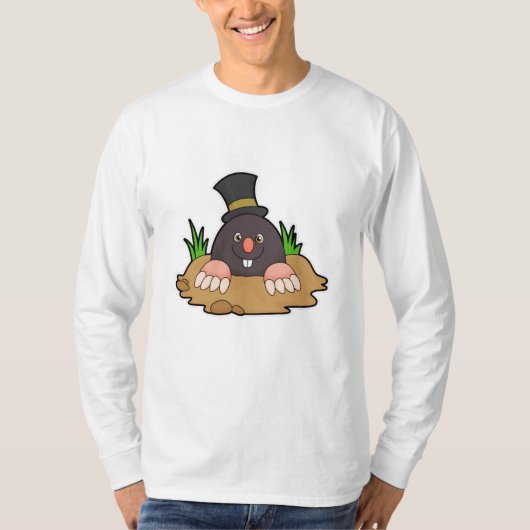 Mole met Molehill en Pet T-shirt (Voorkant)