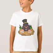 Mole met Molehill en Pet T-shirt (Voorkant)