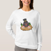 Mole met Molehill en Pet T-shirt (Voorkant)