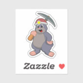 Mole met Pickaxe Sticker (Vel)