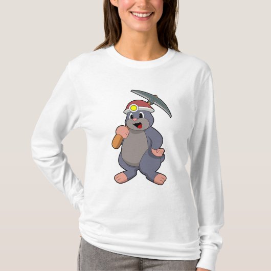 Mole met Pickaxe T-shirt (Voorkant)