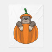 Mole met pompoen fleece deken (Voorkant)