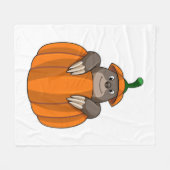 Mole met pompoen fleece deken (Voorkant (Horizontaal))