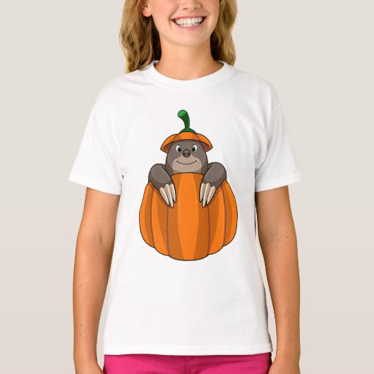 Mole met pompoen t-shirt (Voorkant)