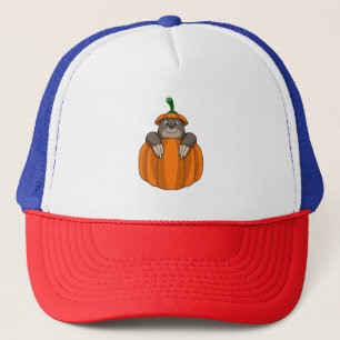 Mole met pompoen trucker pet