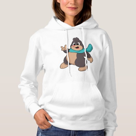 Mole met Scarf Hoodie (Voorkant)