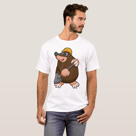 Mole met schittering en hard pet t-shirt (Voorkant volledig)