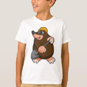 Mole met schittering en hard pet t-shirt (Voorkant)